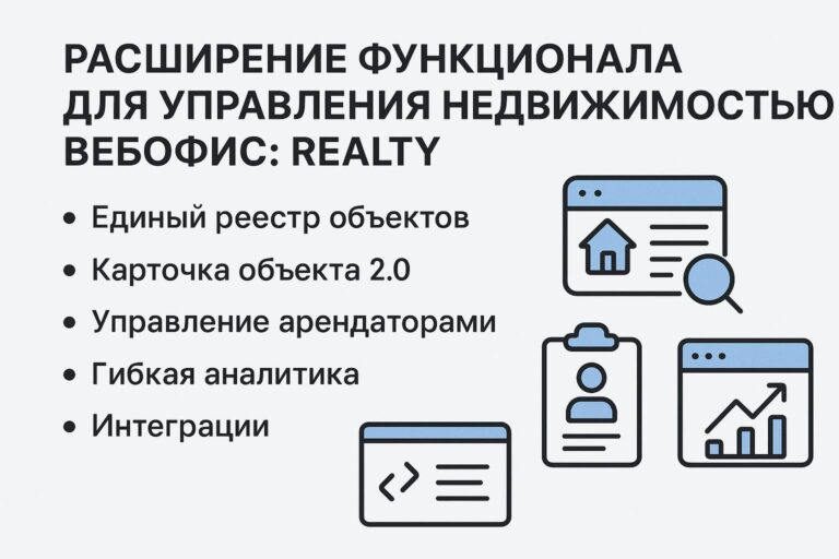 Расширение функционала для управления недвижимостью ВЕБОФИС: REALTY